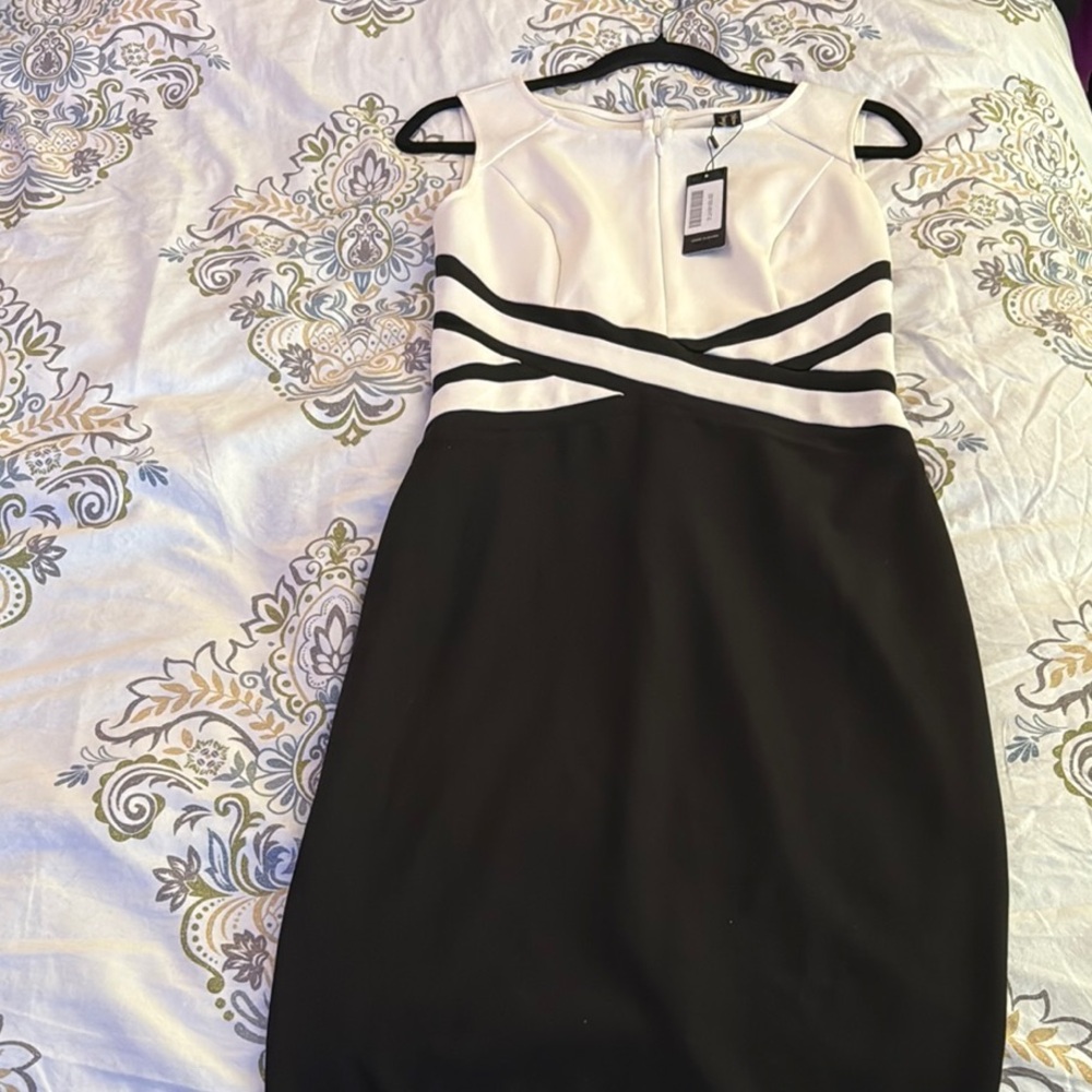 Elegant Black and White Dress